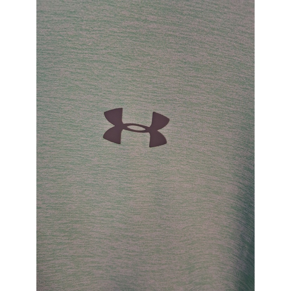 Athletic Under Armour HeatGear Polo Mens 2XL Green Heathered Loose Short Sleeve - Picture 2 of 4